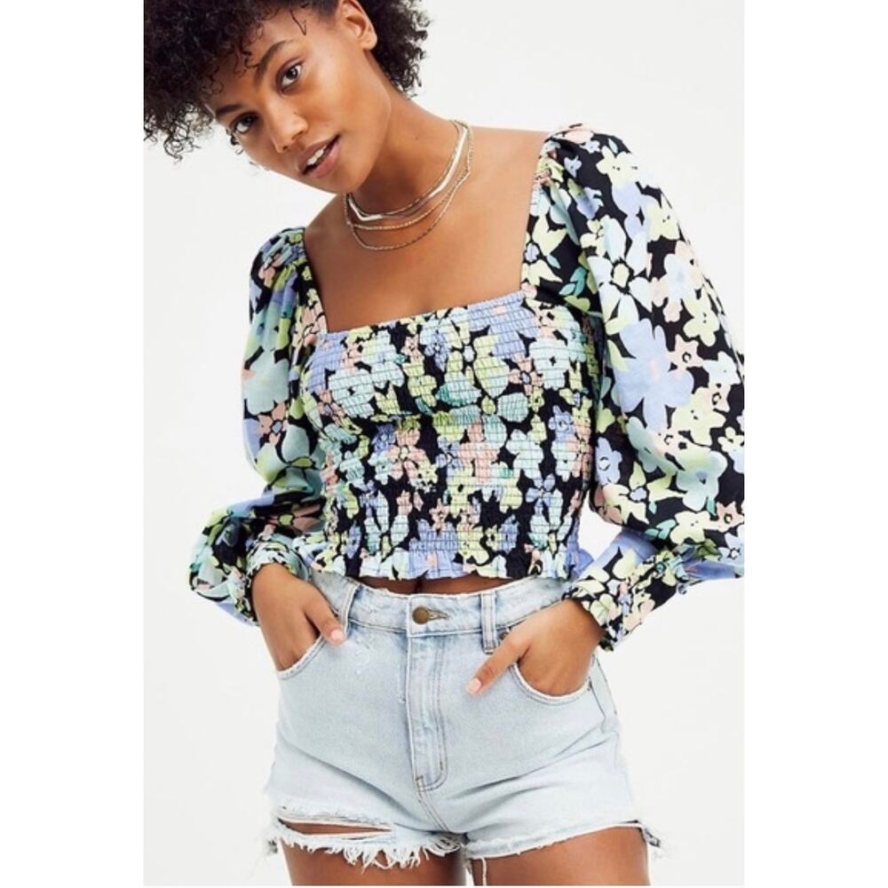 Free People Ariana Floral  Printed Crop Top
Size Small